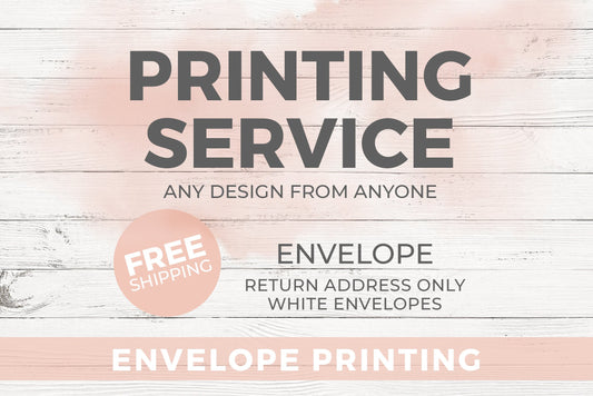 Envelope Printing - Return Address Only Printing - Print Your Design - Printing Service